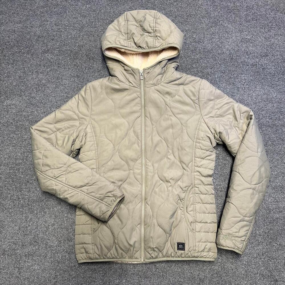 Rip Curl Women’s Anti-Series Anoeta Classic Jacket Quilted Sherpa Lined Coat S